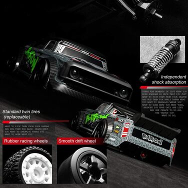 Радіокерований позашляховик FISCA 1/16 4WD Drift RC Автомобіль 2.4GHz 20MPH (SG-1603) - Швидкісний баггі для бездоріжжя