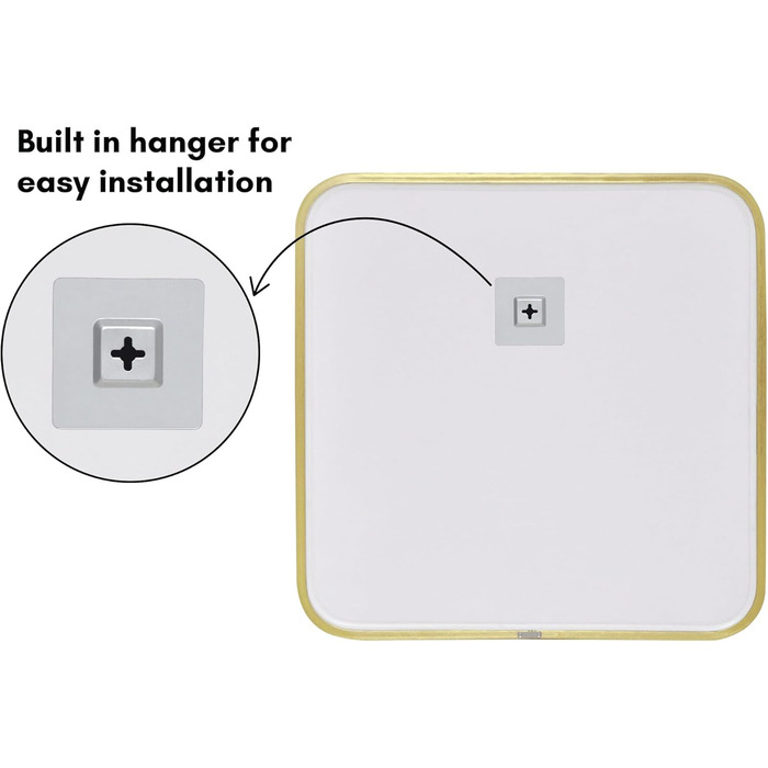 Дзеркало овальне Americanflat Spiegel Oval 30x61 см, золотий пластиковий каркас для ванної, вітальні, спальні