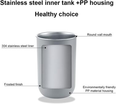Кружка для зубної щітки Mousyee, кружка з нержавіючої сталі, елегантна кружка для зубної щітки, 2 шт. и, багаторазова, для ванної кімнати в кемпінгу, аксесуари для ванної кімнати