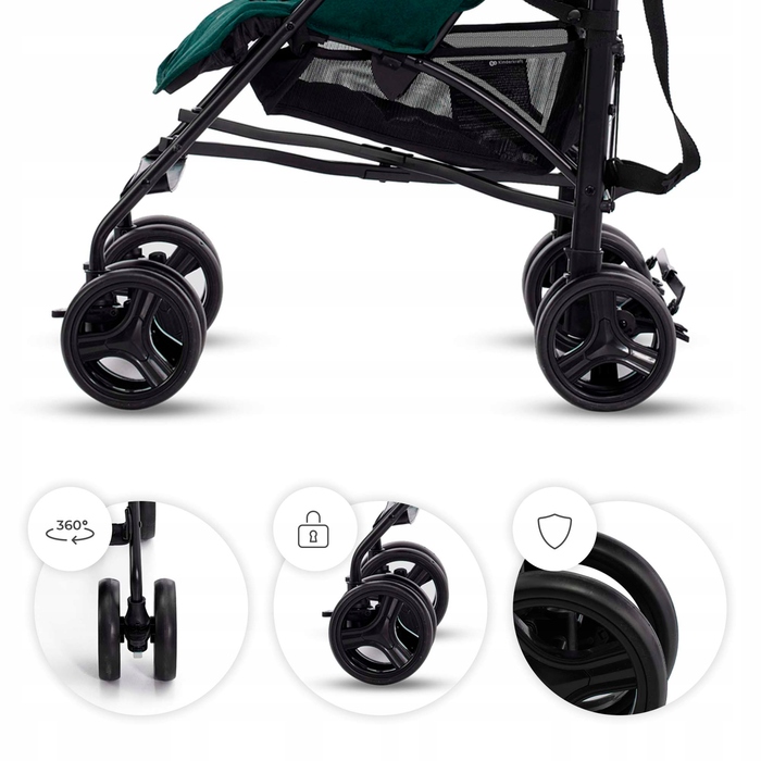 Легка прогулянкова коляска-парасолька Kinderkraft TIK, зелена