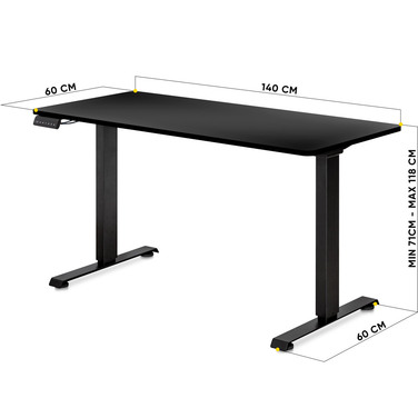 Стіл Mealux PowerDesk Duo Black (арт. EVO-242 Duo B/B)