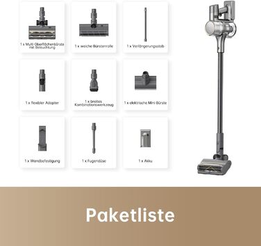 Dreame R20 Бездротовий пилосос: 190AW потужність, 90 хвилин роботи, датчик бруду, LED-дисплей, синій LED, без заплутування, для дому, шерсть тварин, килими