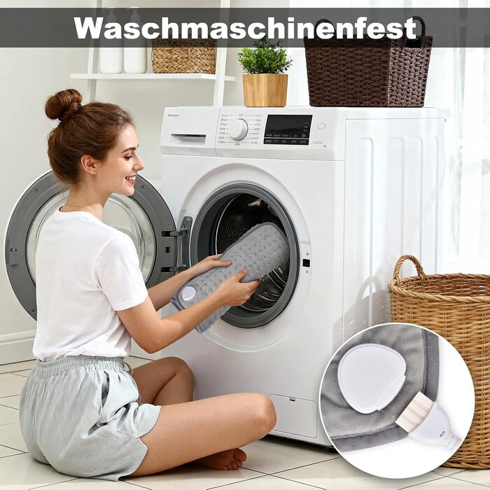 Електричне грілка для тіла 84x43 см з таймером, м'який фланнель для спини, шиї, плечей, сірий