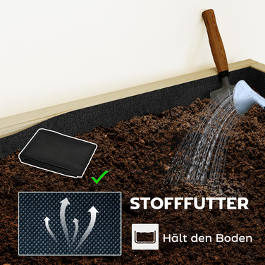 Кашпо з захистом від поглядів, Високий грядок з відкидним шпалером, 6 горщиків для рослин з дренажними отворами, сталь