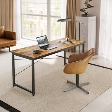 Комп'ютерний стіл CubiCubi 100x48x75 см, білий, для офісу/дому, промисловий дизайн, металевий каркас