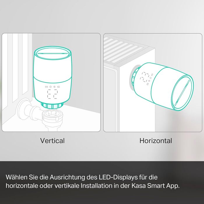TP-Link Kasa Smart Термостат для радіатора WiFi Starter Kit (Хаб + 1 Термостат), Керування опаленням через додаток Kasa, Геофенсинг, Розпізнавання відкритих вікон, Matter, Сумісність з Alexa