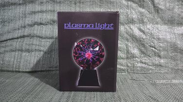 Плазмова куля Tealight, 12-сантиметрова чарівна плазмова куля, електростатична куля, чутлива до дотику блискавка, блакитна куля, що світиться на Різдво, подарунки, нова іграшка (4 дюйми)