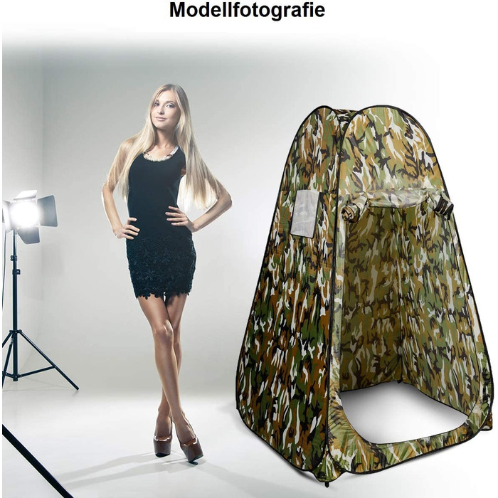 Намет для душу Costway, шатрів для передягання, туалетів, кемпінгу, відпочинку на природі, 120x120x190 см, зелений (Flecktarn)