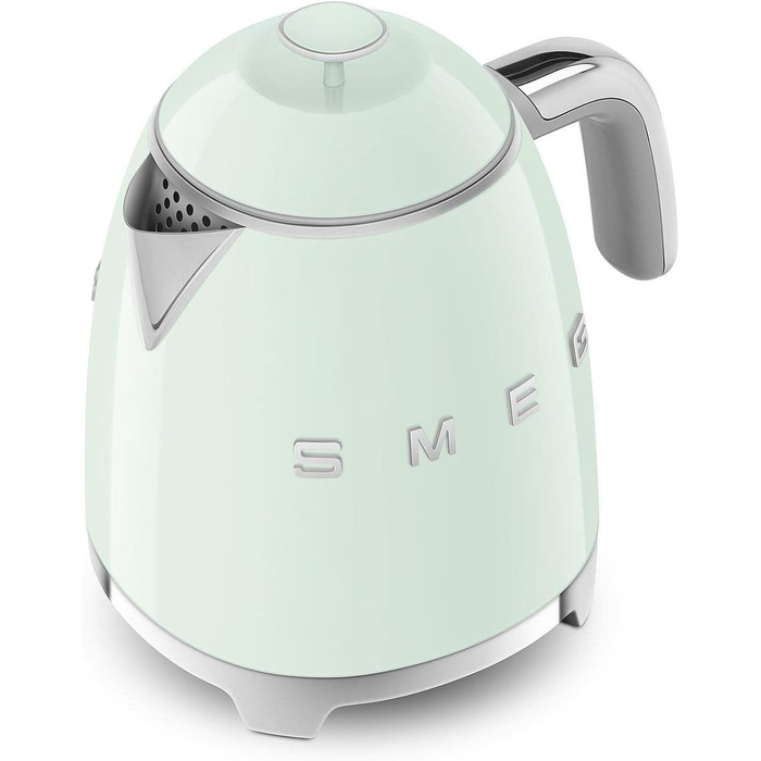 Електричний чайник Smeg KLF05CREU, 0.8 л, зелений, нержавіюча сталь, з індикатором рівня води та захистом від перегріву