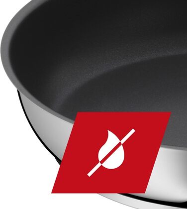 Сковорода Silit Calabria з індукційним покриттям, нержавіюча сталь, нержавіюча сталь, придатна для духовки, для делікатного смаження (20 см)