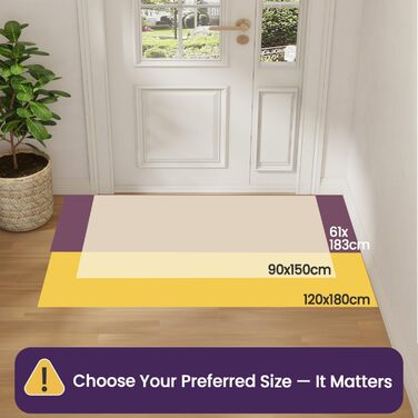 Килимок для дому DEXI 80 x 120 см, антиковзаючий, для прибирання бруду, миється в пральній машині, поглинаючий, для собак, вхідний килимок, для порогу та коридору (60 x 180 см, сіро-блакитний)