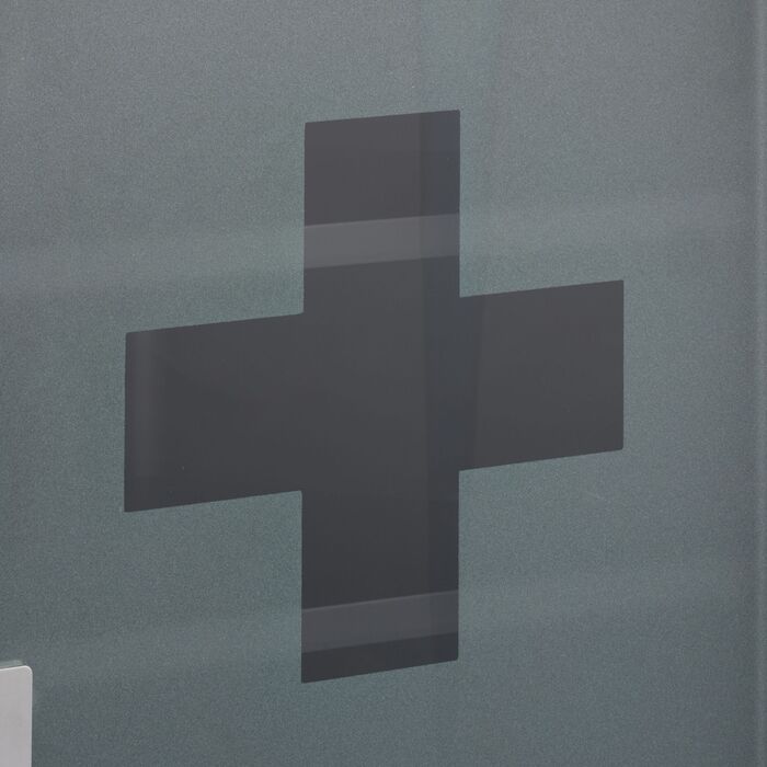 Шафка для медикаментів Relaxdays зі скляними дверцятами