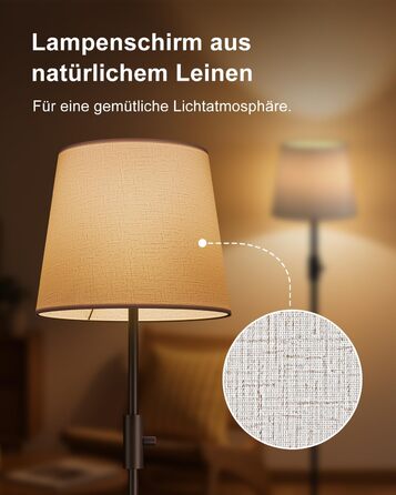 Світлодіодна торшер DUSKTEC RGB для вітальні, смарт-лампа з димером, керування через APP, тепле та холодне біле світло, 10W, 1200LM, аркова лампа для читання, приліжкова лампа