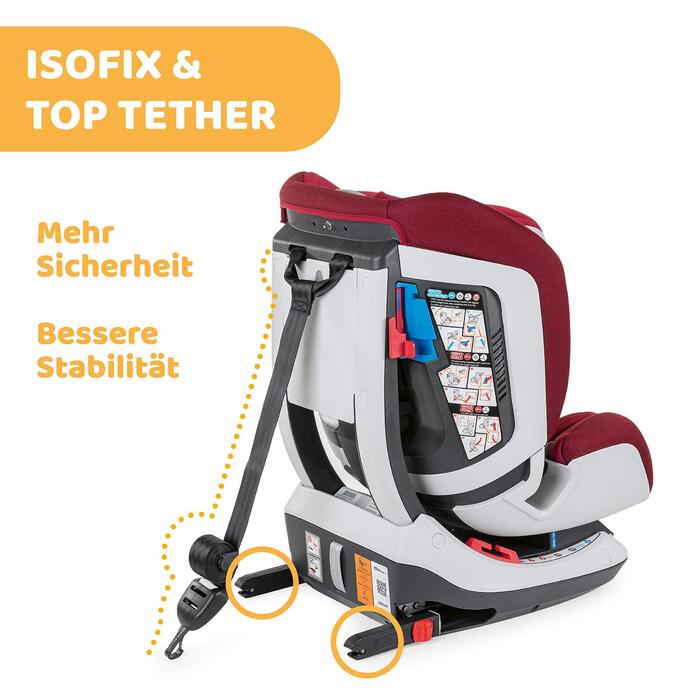 Автокрісло Chicco Seat Up 012 0-25 кг з ISOFIX, група 0/1/2 для дітей 0-6 років, зі вставкою для новонароджених, регульованим підголівником, м'якою оббивкою, Red Passion Red Passion