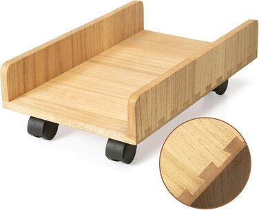 Кріплення для CPU KIRIGEN, комп'ютерний корпус ATX, мобільний стенд з колесами, натуральне дерево