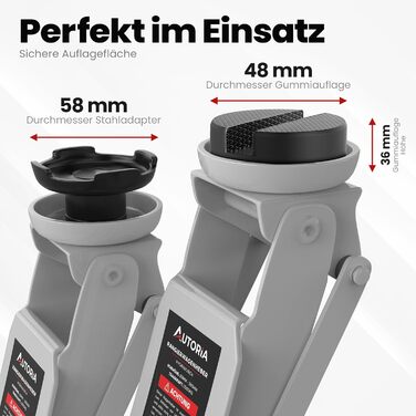 Гідравлічний домкрат Wagenheber 2.5T низькопрофільний для легкових авто та авто з низькою посадкою, до 2500 кг, з кейсом, 3 гумові накладки + адаптер (світло-сірий)