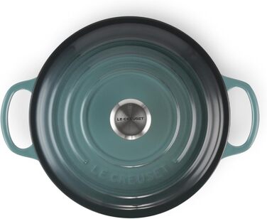 Каструля чавунна Le Creuset Signature, 22 см, 4,2 л, для всіх типів плит включаючи індукційну (Ocean)