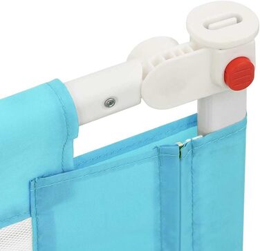 Бортик для ліжка дитячого vidaXL 200x25 см, синій, тканинний захист від випадання для малюків та дітей
