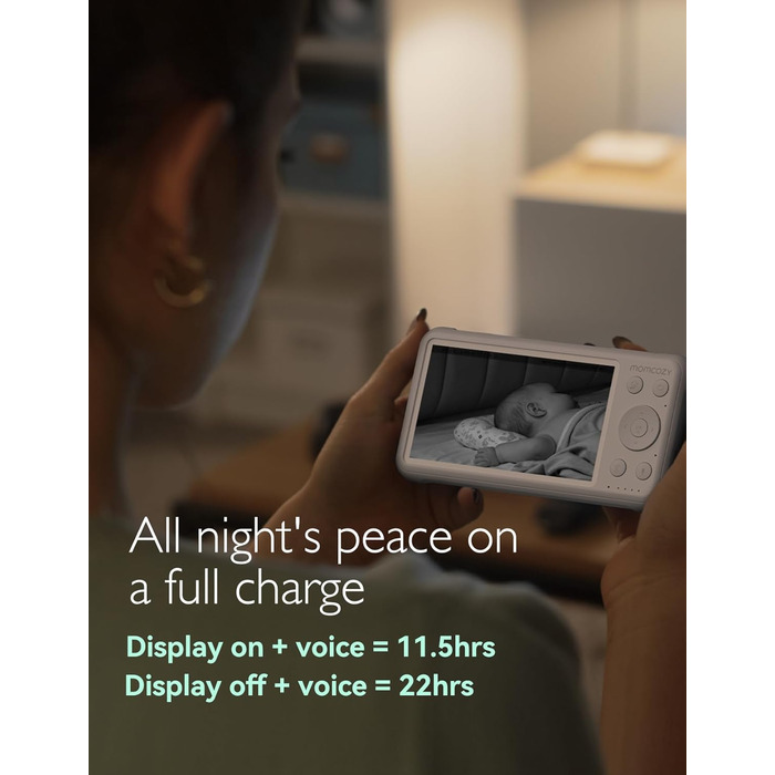 Відеоняня Momcozy з камерою 5 дюймів | Монітор для немовлят