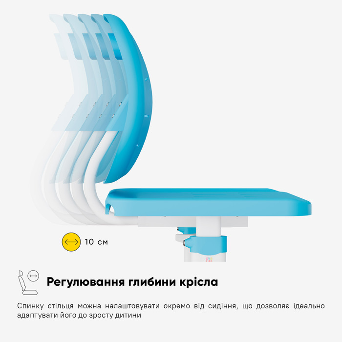 Комплект Evo-kids (стілець+стіл+полиця+лампа) Evo-17 BL Ergo (арт. Evo-17 BL Ergo)