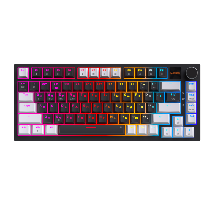 Бездротова механічна клавіатура GamePro Asgard Valhalla Pro (MK160B-D-Pro) 75% Rainy switches