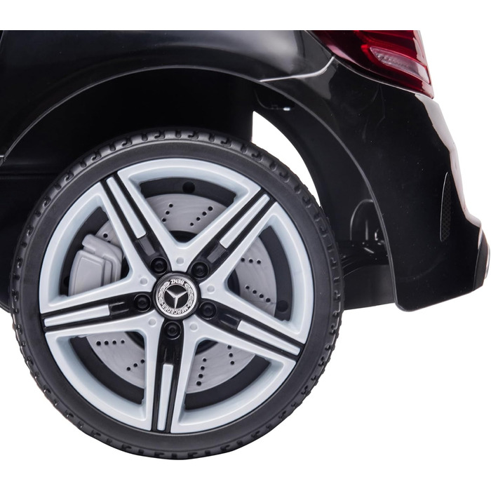 Дитячий електромобіль Mercedes SLC 300 AIYAPLAY 12V з пультом, LED, музикою, ременем безпеки, чорний, для дітей від 3 років