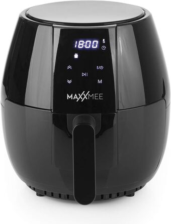 Цифрова фритюрниця MAXXMEE З функцією таймера на 60 хвилин і автоматичним вимкненням, сенсорним дисплеєм для оптимального використання Місткість чорний/сріблястий (4 літри)