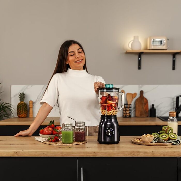 Cecotec Standmixer Power Black Titanium 2500MAX Go: 2500 Вт, титанове покриття, 1,8 л, 5 швидкостей + пляшка