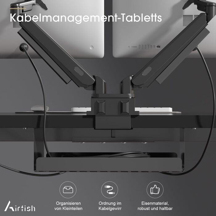 Електричний регульований стіл Airfish 140x70 см з бездроговою зарядкою, пам'ятью та нагадуванням про відпочинок, білий. Також доступний розмір 180x80 см, чорний