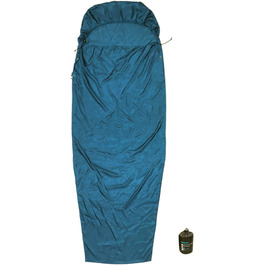 Шовковий спальний мішок BROWINT, спальний мішок-хатина з 100 натурального шовку, дуже широкий 220x110 см, 220x87 см, 185x87 см, спальний мішок з підкладкою, вкладиш, дорожній спальний мішок тонкий, легкий, компактний, з посиленими кутами. (мумія 220x87 см синього кольору)