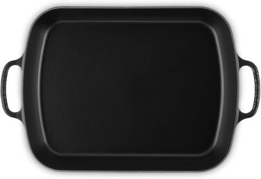 Сковорода Le Creuset Signature чавунна, прямокутна, 4.9 л, чорна матова, для всіх типів плит, включаючи індукцію