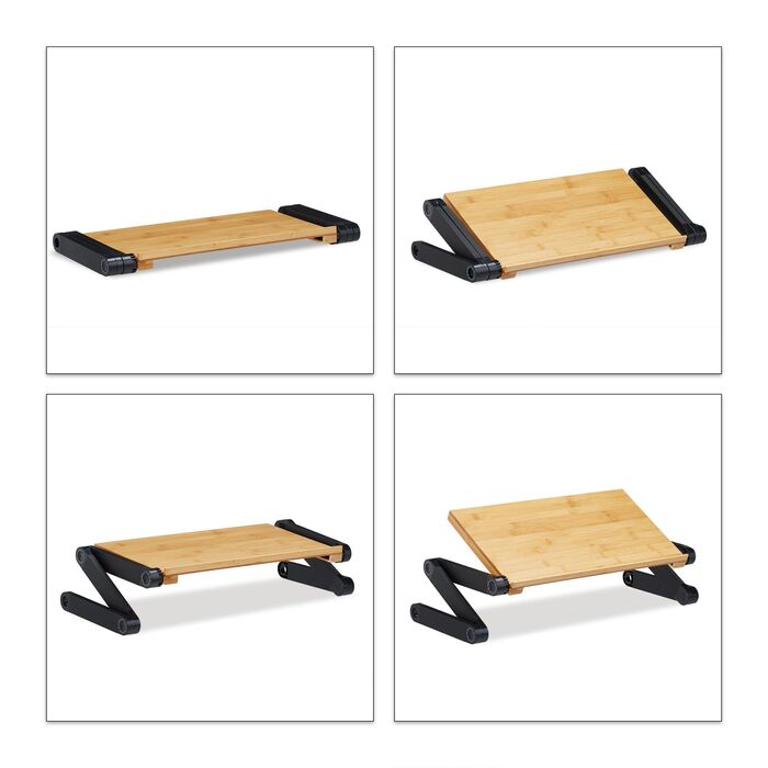 Підставка для ноутбука Relaxdays з бамбука та алюмінію