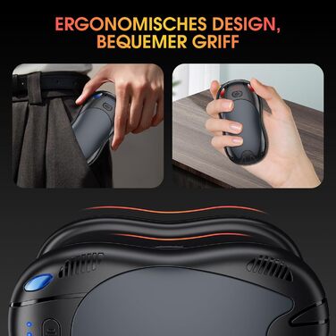 Електричні грілки для рук FANDLISS з акумулятором 10000mAh, двосторонній нагрів, магнітний набір 2 шт., USB, 3 режими нагріву, для кемпінгу та активного відпочинку, подарунок