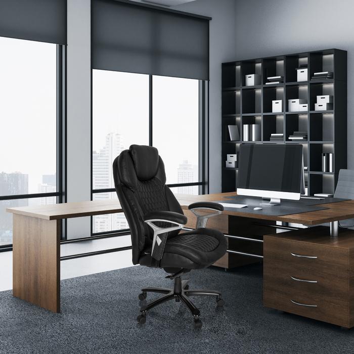 Крісло для керівника XXL PULLMANN I Leather Black HJH OFFICE