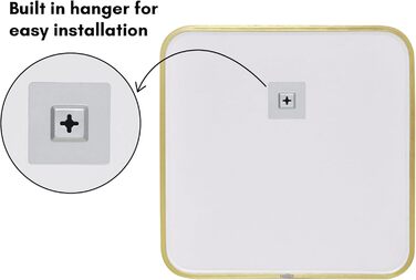 Дзеркало овальне Americanflat Spiegel Oval 30x61 см, золотий пластиковий каркас для ванної, вітальні, спальні