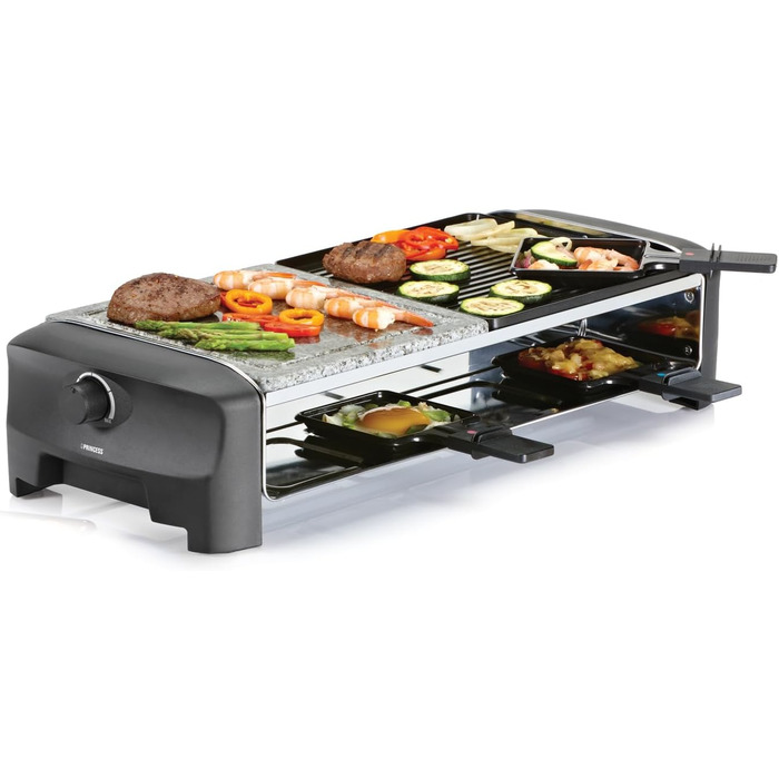 Кам'яна тарілка RACLETTE та тарілка для гриля на 8 осіб 2 шт. 221 см, 1400 Вт