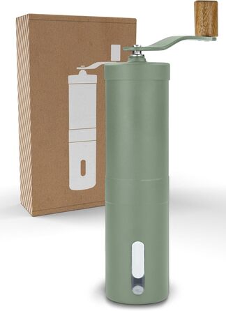 Ручна кавомолка Lambda Coffee з нержавіючої сталі та керамічним жорном | Для еспресо та інших сортів кави