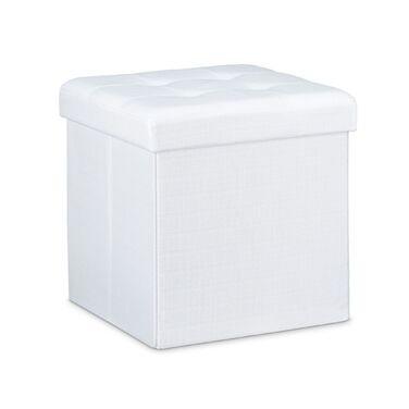 Relaxdays Складний табурет з місцем для зберігання, льон