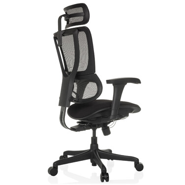 Ергономічне крісло для офісу/керівника ERGOHUMAN SLIM ECO F GEN2. Сидіння з тканини / спинка з сітки, чорний колір. hjh OFFICE