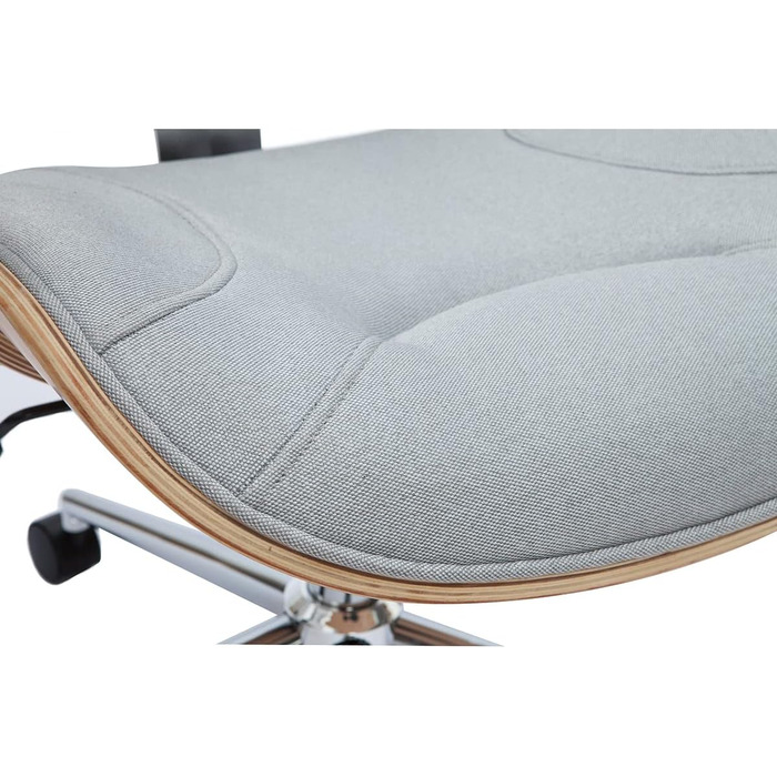 Офісне крісло Miliboo Yorke з світло-сірого матеріалу