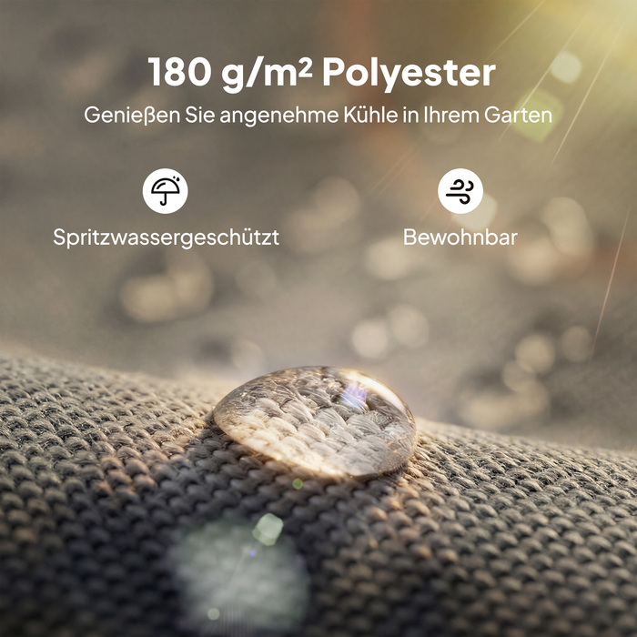 Замінний дах для перголи, сонцезахисний тент для навісу тераси, замінна тканина даху для павільйону 3 x 3 м (298x293 см), темно-сірий