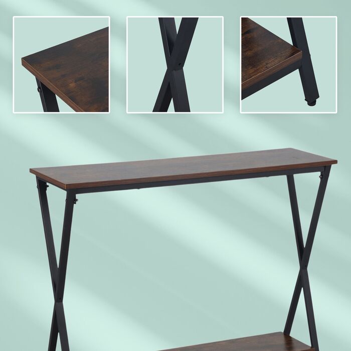 Столик консольний Relaxdays в індустріальному стилі, 100x30 см