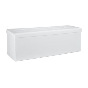 Relaxdays Складана лавка з льону