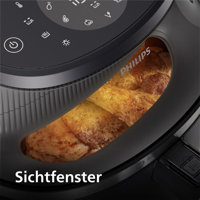 Фритюрниця Philips Airfryer 3000 Series 7.2 л з віконцем, 16-в-1, RapidAir Plus, видалення жиру, легке очищення, додаток HomeID