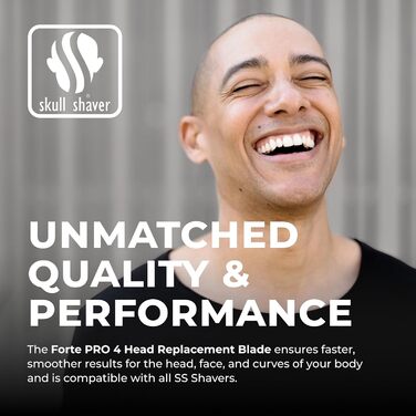 Змінні леза Skull Shaver Forte Pro (4 шт.) для голильників Pitbull, Palm та Butterfly Kiss — набір для гоління голови, обличчя та тіла