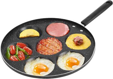Сковорода для млинців, сковорода для смаженого яйця, індукційна сковорода для млинців, форма для смаженого яйця, 7-кратна індукційна сковорода для очей
