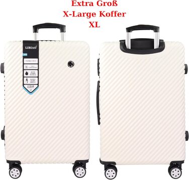 Візок з твердою оболонкою валізи Blade набір з 2-х частин візка валіза валіза дорожня сумка ручна поклажа 4 подвійних колеса - поліпропіленова валіза з твердою оболонкою в комплекті (M валіза для ручної поклажі XS косметичка) - Рожеве золото (білий, валіз