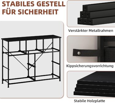 Комод Somdot з висувними ящиками, тканинний комод, комод для спальні, вітальні, прихожої, шафа для зберігання, 5 тканинних ящиків, білий колір, штучна шкіра (чорний, 30T x 100B x 74.5H см (7 ящиків))