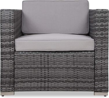 Набір садово-розслаблюючих меблів SVITA California з ротангу (сірий), комплект для відпочинку