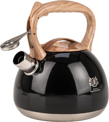 Чайник Karl Hausmann Induktion 3L з автоматичним свистком - нержавіюча сталь, підходить для всіх плит